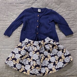 Janie And Jack Girls Floral Set